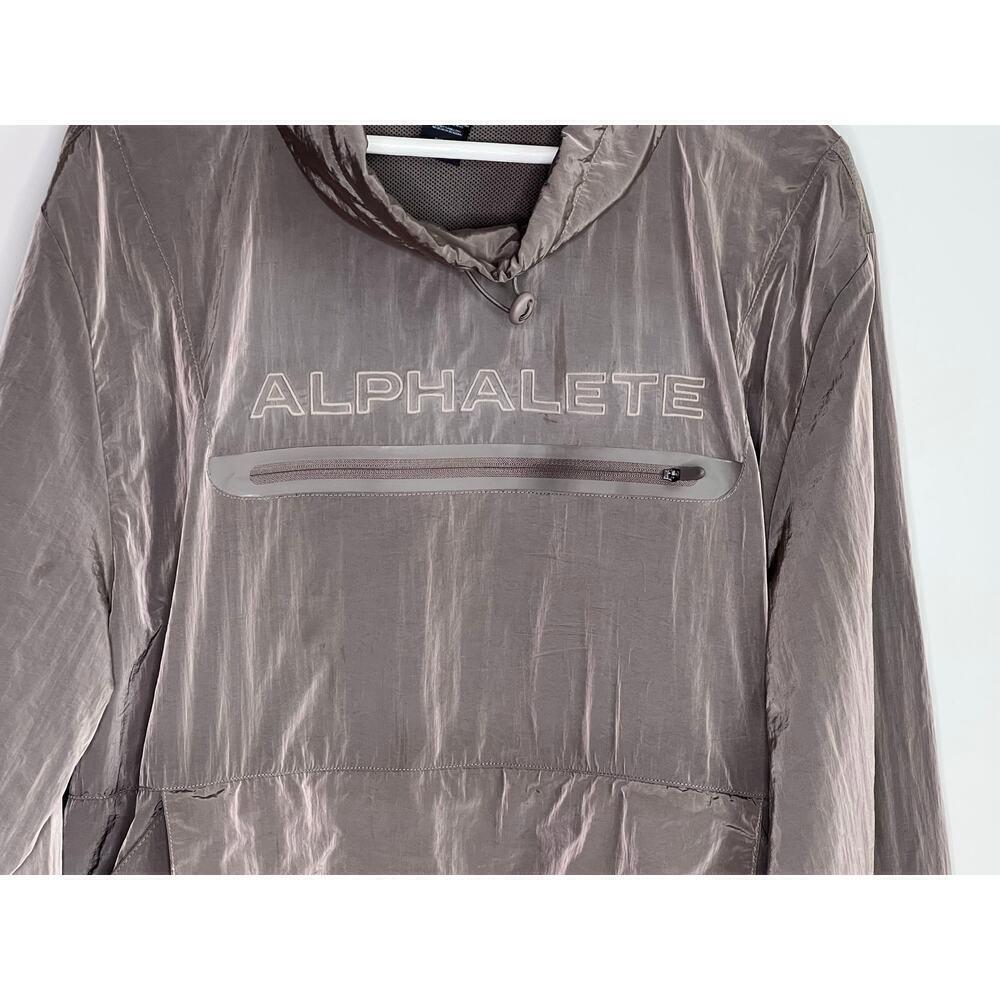 ALPHALETE Performance Endure Pullover Windbreaker Jacket Brown Men's Size M - Picture 6 of 8